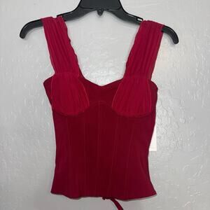 Outcast Amaya Top Deep Red, S